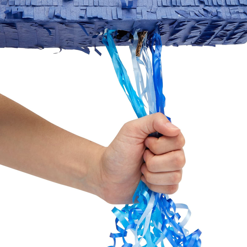 BLUE PANDA Pull String Pinata Number 5 – Ombre Blue, 16.5 x 11.6 in – 5th Birthday Decor