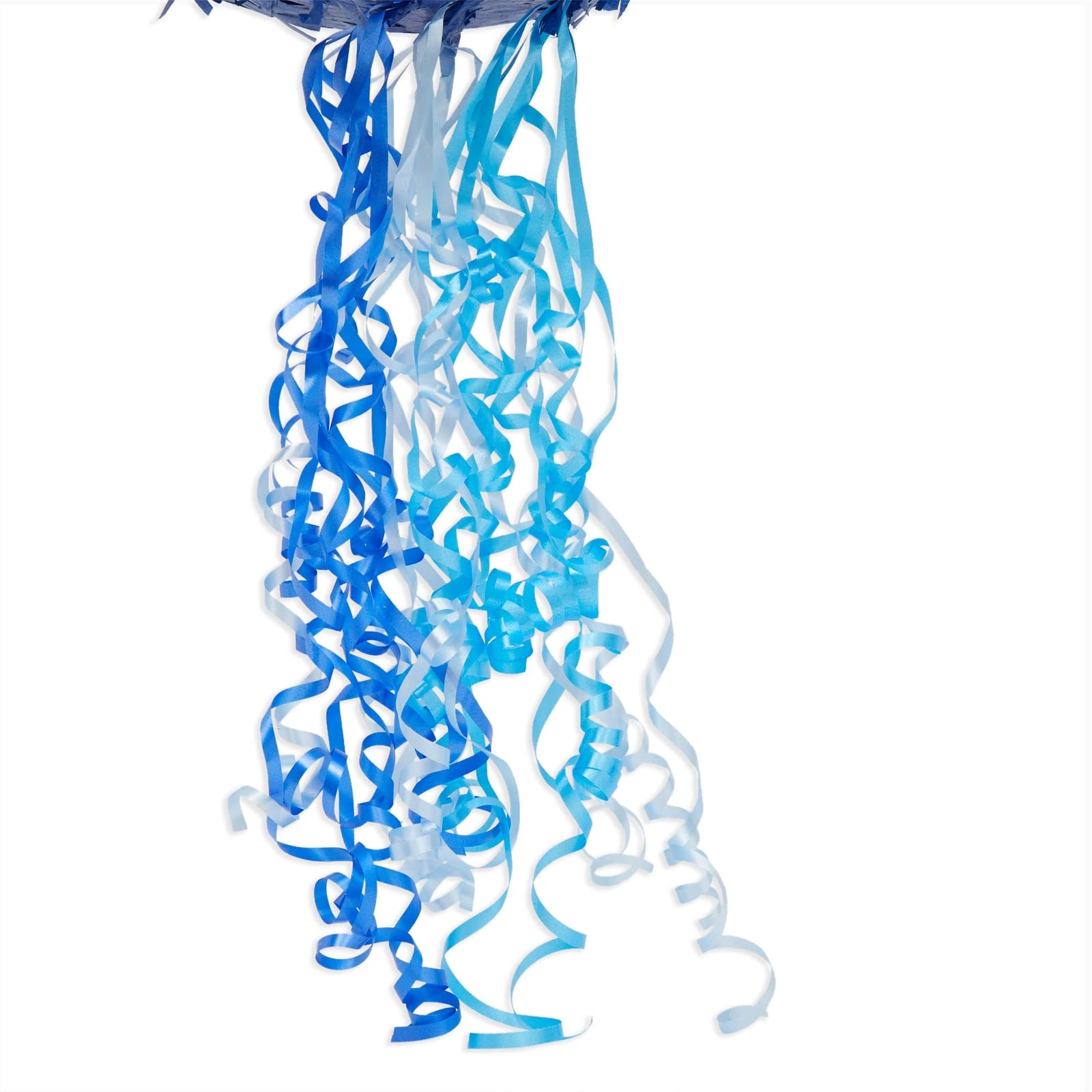 BLUE PANDA Pull String Pinata - Number 4, Ombre Blue Corrugated Pinata 16.5 x 12 x 3 in