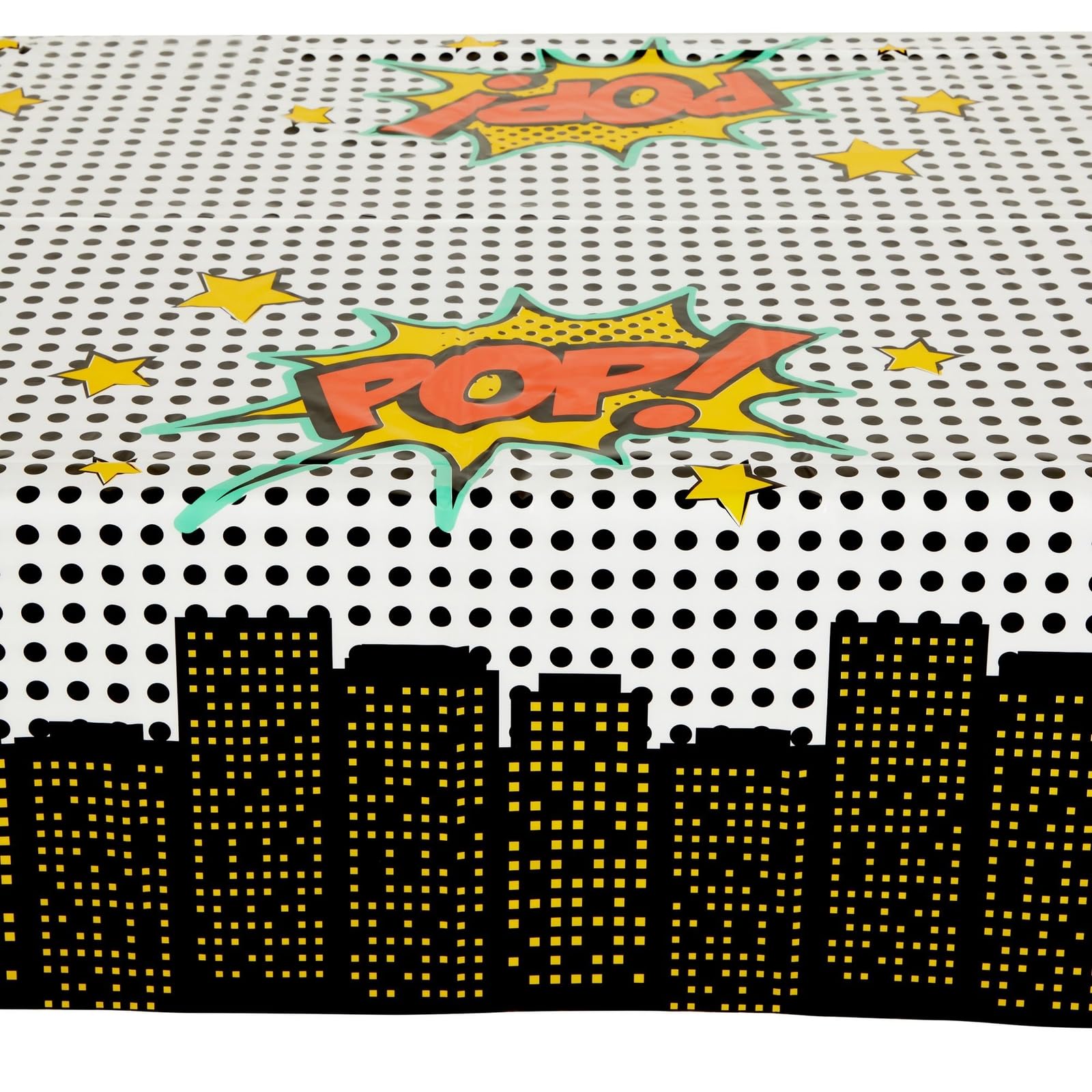 Blue Panda Comic Book Tablecloths 3-Pack – 54-by-108-in Disposable Party Covers