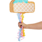 BLUE PANDA Pull String Pinata Number 2 – Ice Cream (16.5 x 11.5 x 3 in) Multicolor for 2nd Birthday
