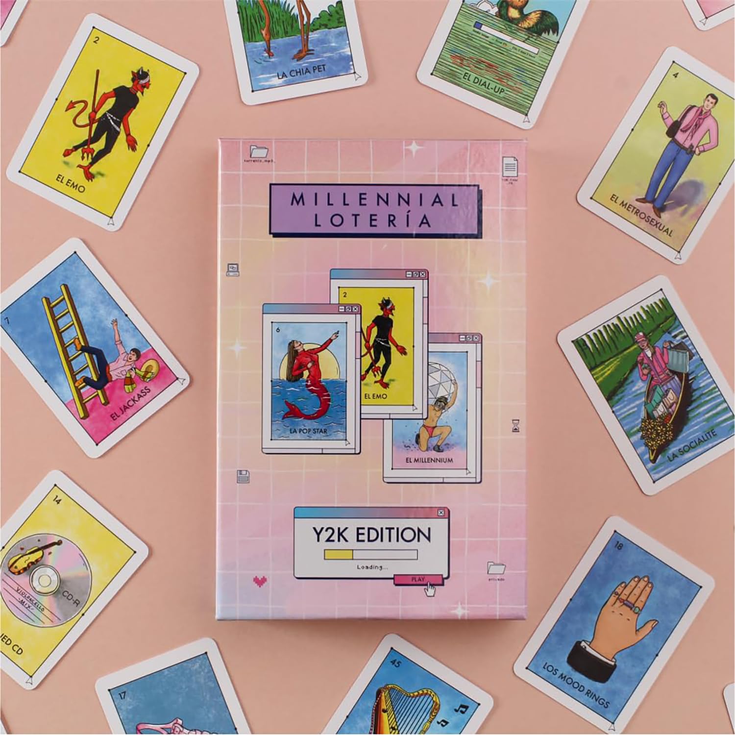 Millennial Lotería: Y2K Edition – Parody Mexican Bingo Party Game by Blue Star Press (2-10 Players)