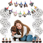 Bluegogo Dog Birthday Party Supplies — Serves 20, Plates, Napkins, Banner, Balloons, Cake Toppers