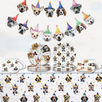 Bluegogo Dog Birthday Party Supplies — Serves 20, Plates, Napkins, Banner, Balloons, Cake Toppers