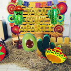 Bluegogo 26 Pcs Taco Bout a Party Decorations – Fiesta Balloons, Banner & Fans for Mexican Parties