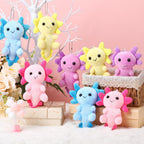Blueweenly 24 Pcs Axolotl Plush Keychains – 4 Inch Kawaii Axolotl Toys for Kids, Party Favors & Classroom Rewards