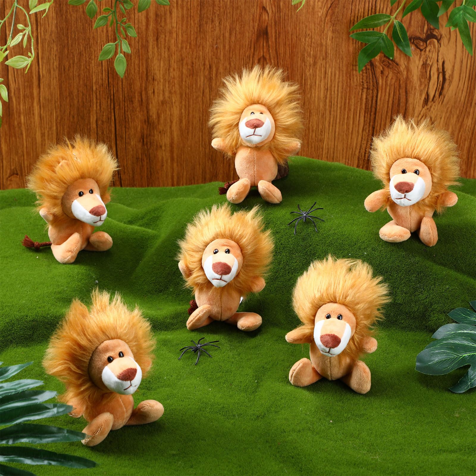 Blueweenly 24-Piece Lion Plush Keychain Set – 6-Inch Soft Toy Lions for Gifts & Party Favors
