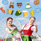 Blulu Oktoberfest Decoration Banner – Multicolor Bavarian Party Bunting, 13.78 x 7.09 in