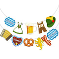 Blulu Oktoberfest Decoration Banner – Multicolor Bavarian Party Bunting, 13.78 x 7.09 in