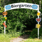 Blulu Oktoberfest Decoration Banner – Multicolor Bavarian Party Bunting, 13.78 x 7.09 in