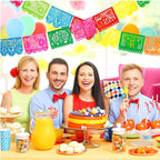 Boao 4-Pack Mexican Party Banner – 60 ft Fiesta Papel Picado Decor for Cinco de Mayo & Day of the Dead