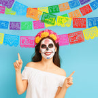 Boao 4-Pack Mexican Party Banner – 60 ft Fiesta Papel Picado Decor for Cinco de Mayo & Day of the Dead