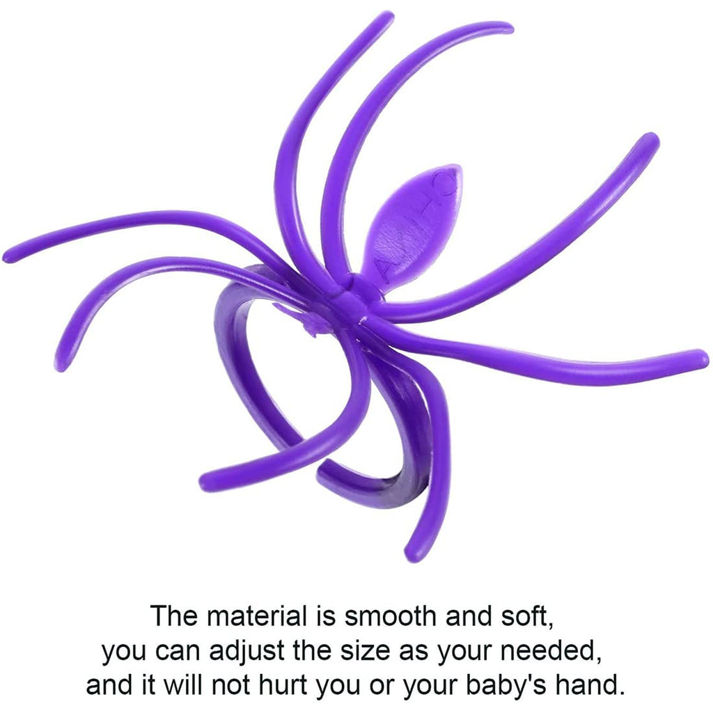 Boao 120-Piece Spider Ring Set | Halloween Cupcake Toppers & Party Favors (Multicolor)