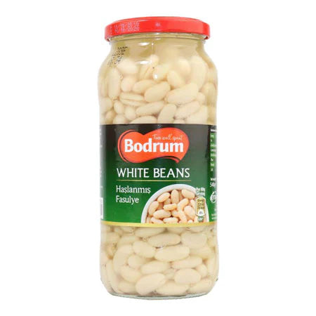 Bodrum Boiled White Beans Haslanmis Fasulye Glass Jar 540g