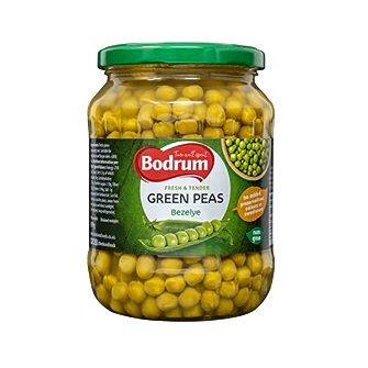 Bodrum Fresh & Tender Green Peas Bezelye Glass Jar 680g