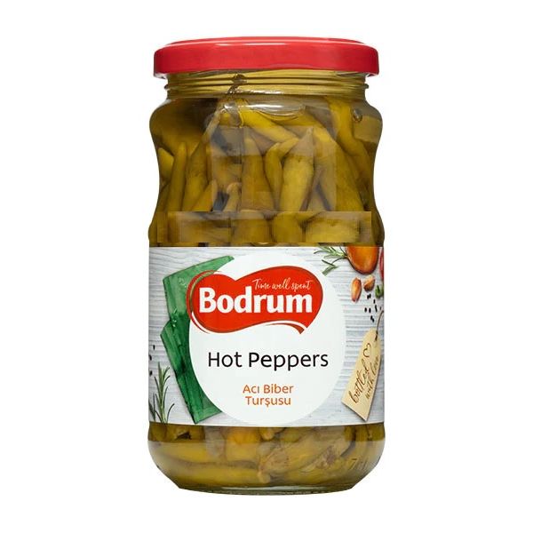 Bodrum Hot Peppers Aci Biber Tursusu Glass Jar 330g