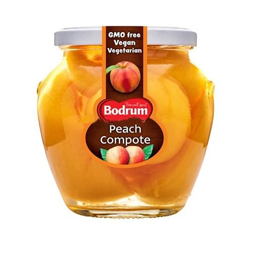 Bodrum Peach Compote Sweet Fruit Halves Jar 680g