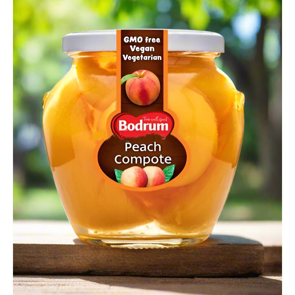 Bodrum Peach Compote Sweet Fruit Halves Jar 680g
