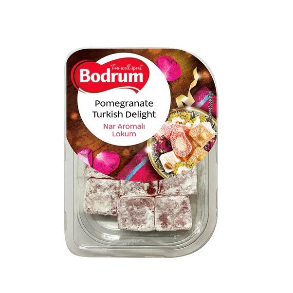 Bodrum Pomegranate Turkish Delight Nar Aromali Lokum 200g