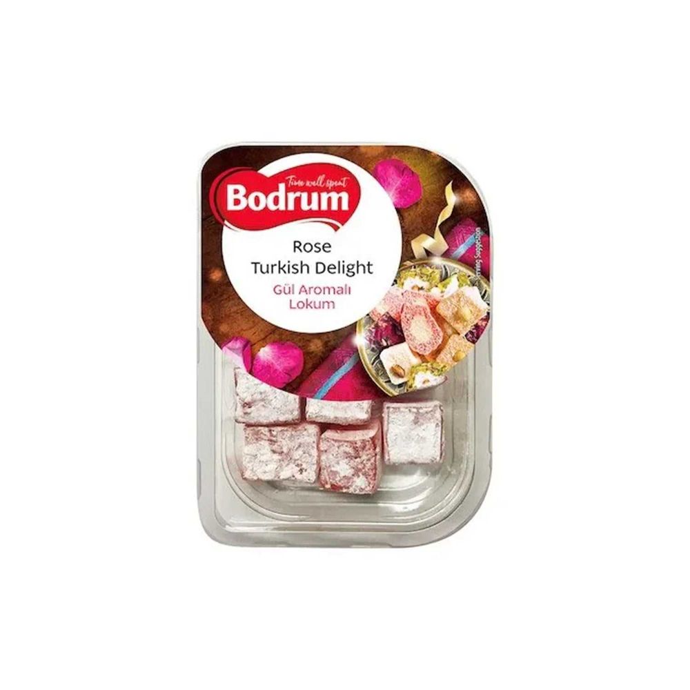 Bodrum Rose Turkish Delight Gul Aromali Lokum 200g