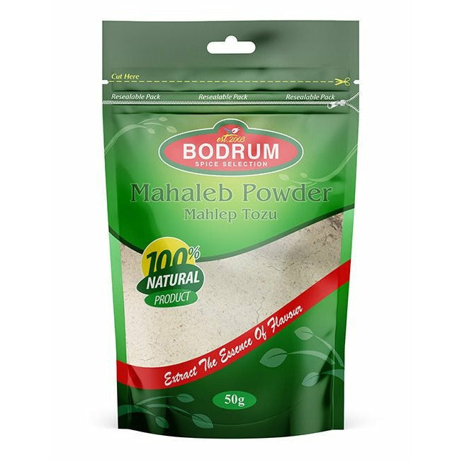 Bodrum Spice Selection Mahaleb Powder Mahlep Tozu Resealable Pack 50g