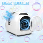 BOHIYAHOO Bubble Machine – 60-Min Auto-Refill, Dual-Power Party Maker