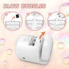 BOHIYAHOO Bubble Machine – 60-Min Auto-Refill, Dual-Power Party Maker