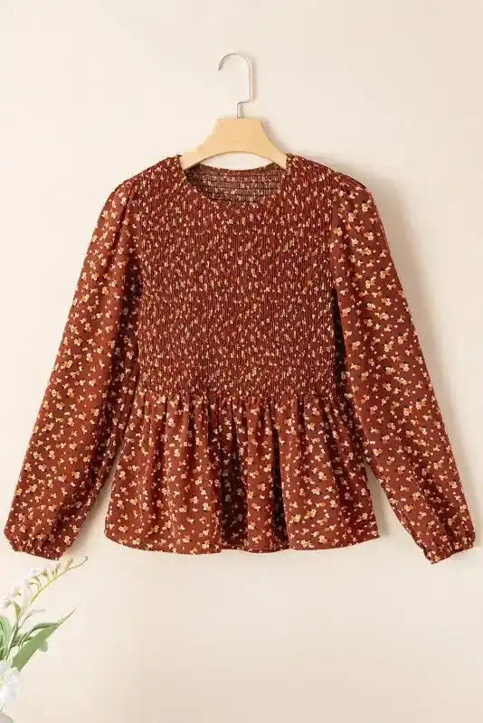Boho Floral Peplum Blouse Women UK | Feminine Style