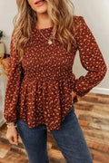 Boho Floral Peplum Blouse Women UK | Feminine Style