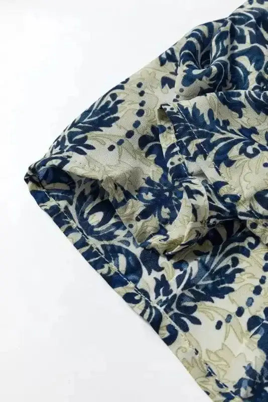 Floral Smocked Peplum Balloon Sleeve Blouse Women UK | Boho
