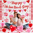 Bolake Valentines Day Decorations Set | Happy Banner, Heart Garlands & Balloons