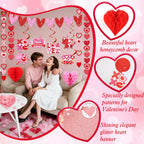 Bolake Valentines Day Decorations Set | Happy Banner, Heart Garlands & Balloons