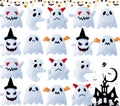 BOMBPARK 18Pcs Halloween Ghost Plush Toys – Cute Soft Ghost Plushies for Kids, Party Favors & Gifts