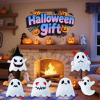 BOMBPARK 18Pcs Halloween Ghost Plush Toys – Cute Soft Ghost Plushies for Kids, Party Favors & Gifts