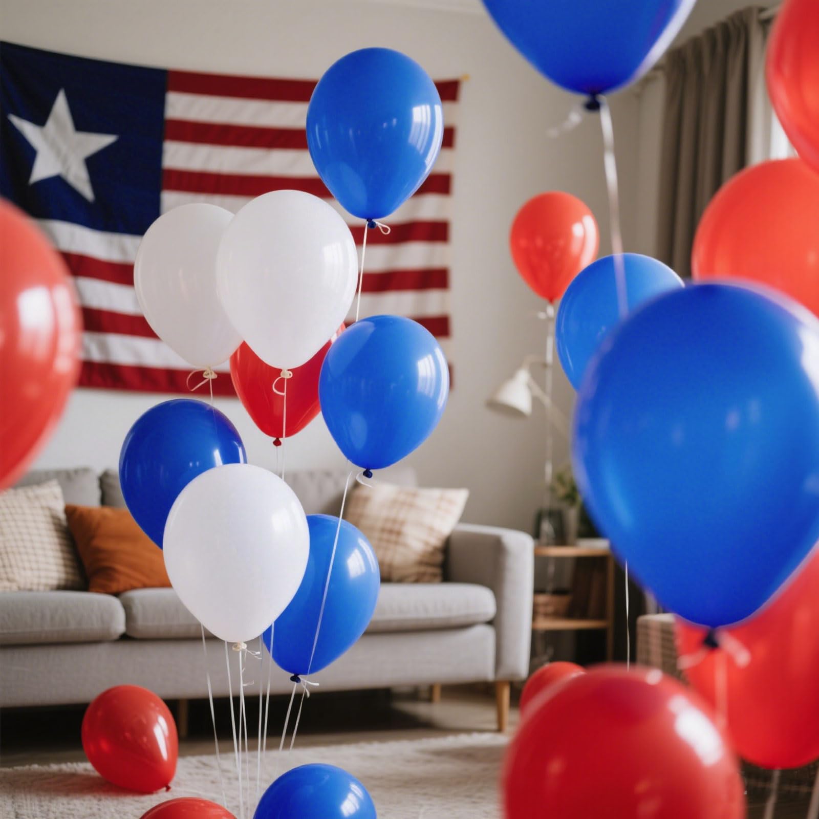 Bomsi Blue Balloons 100 Pack - Royal Blue 12-Inch Party Decorations for Birthday, Graduation & Patriotic Events