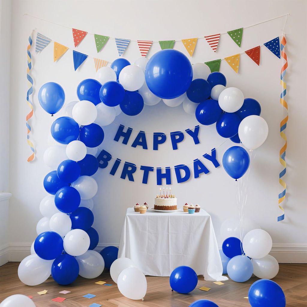 Bomsi Blue Balloons 100 Pack - Royal Blue 12-Inch Party Decorations for Birthday, Graduation & Patriotic Events