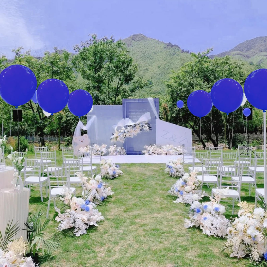 BONJLE Blue 36 Inch Balloons – 9-Pack Giant Latex Balloons for Weddings, Birthdays & Celebrations