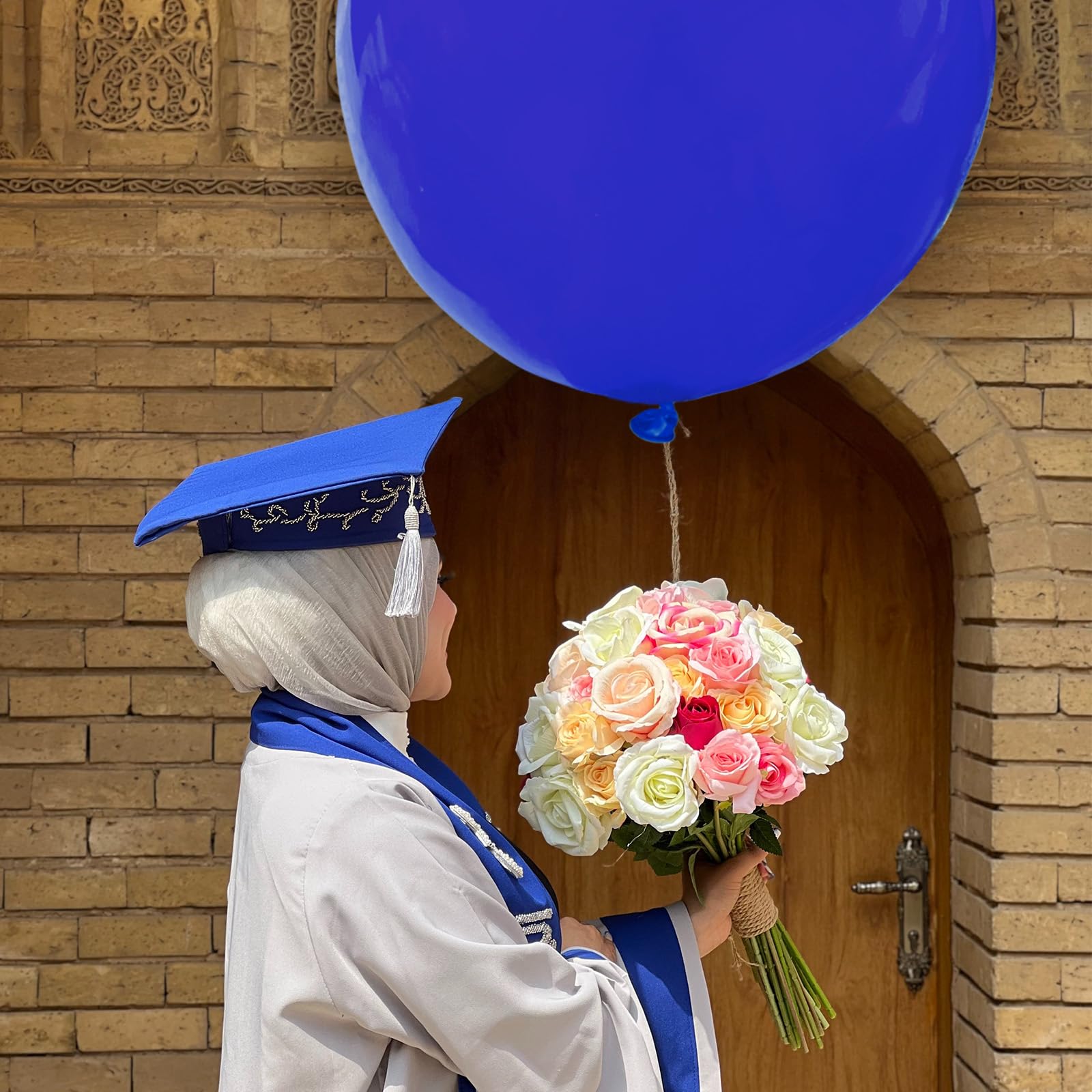 BONJLE Blue 36 Inch Balloons – 9-Pack Giant Latex Balloons for Weddings, Birthdays & Celebrations