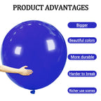 BONJLE Blue 36 Inch Balloons – 9-Pack Giant Latex Balloons for Weddings, Birthdays & Celebrations