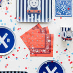 Bonjour Fete THOMAS & FRIENDS Large Red Bandana Napkins – 24 Pack | Officially Licensed