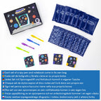 BONNYCO Invisible Ink Pen & Notebook Pack — 16 Space Party Favors for Kids