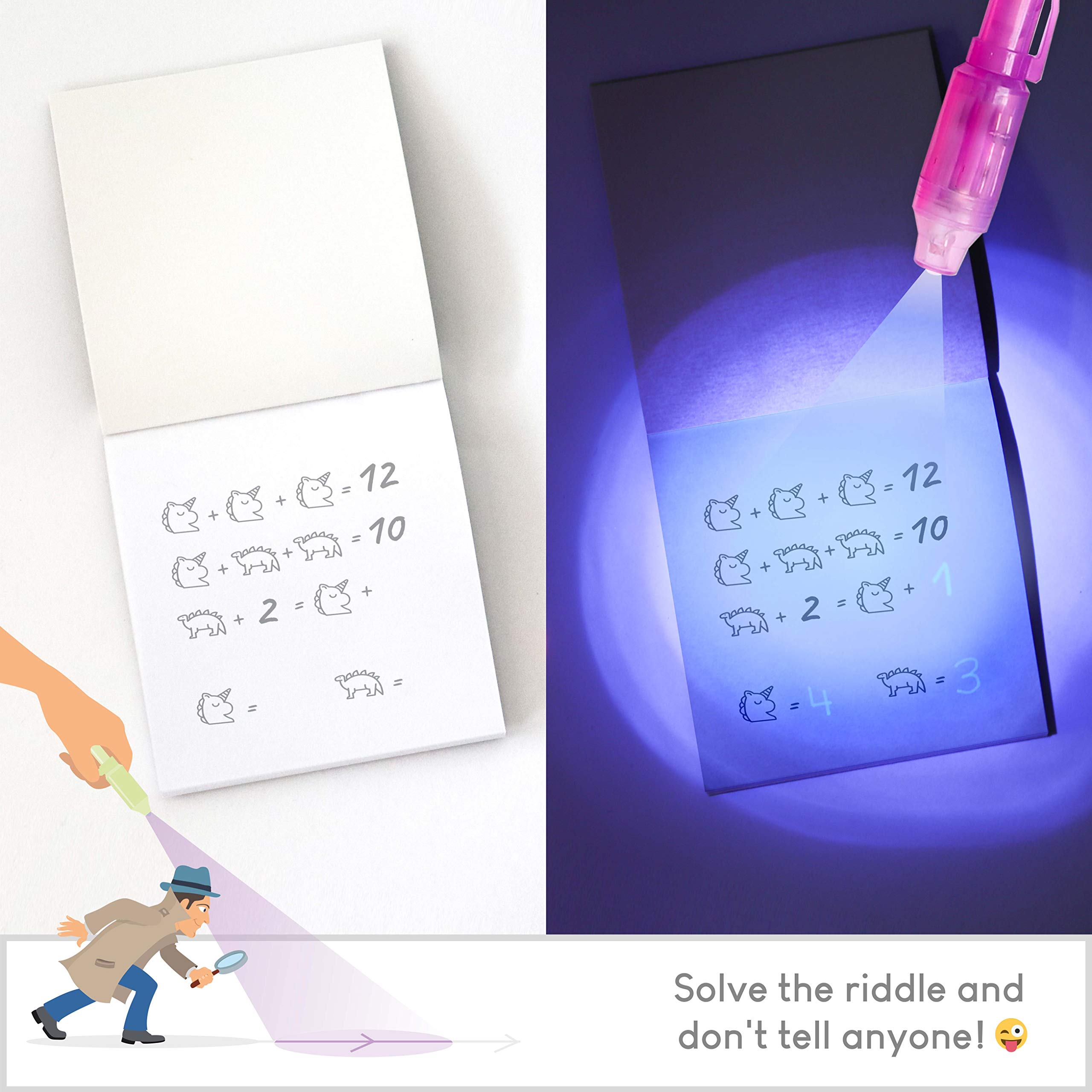 BONNYCO Invisible Ink Pen & Notebook Pack – 32 Spy Sets for Party Favors, Goody Bags & Classroom Prizes