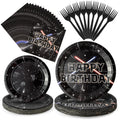 BOpusail 96Pcs Galaxy Movie Star Party Tableware Set – Serves 24 Guests