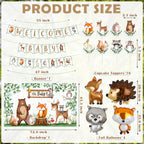 BORAMDO Woodland Animals Baby Shower Decoration Pack – 106 Pcs Forest Theme Party Kit