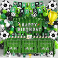 BORAMDO Soccer Birthday Party Decorations Kit – 87 Pcs Balloons, Backdrop, Banner