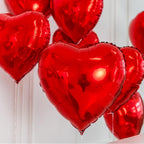 BorKinHa 20pcs Red Heart Balloons – 18in Foil Hearts for Valentine’s Day