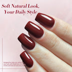 Born Pretty Fall Winter Gel Nail Polish 6-Piece Collection – Pumpkin, Caramel, Orange, Brown & Red Shimmer