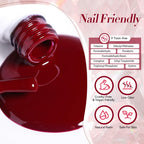 Born Pretty Fall Winter Gel Nail Polish 6-Piece Collection – Pumpkin, Caramel, Orange, Brown & Red Shimmer