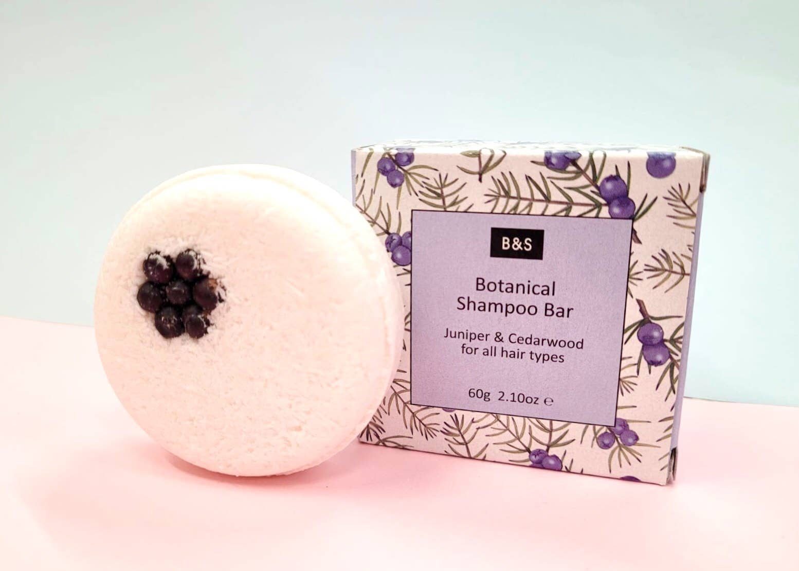 Botanical Wacholder & Zedernholz Pflegende Shampoo & Körperseife - Plastikfreie Vegane Eco Duschseifen, 60g