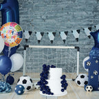 BOUBONI 138 Pcs Blue Ball Cake Toppers – Multisize Foam Decorations for Cakes