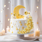 BOUBONI 48 Pcs Gold Ball Cake Toppers – 4 Sizes & 10 Butterflies